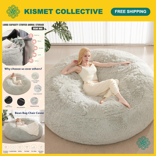 Waterproof faux fur bean bag - fur,