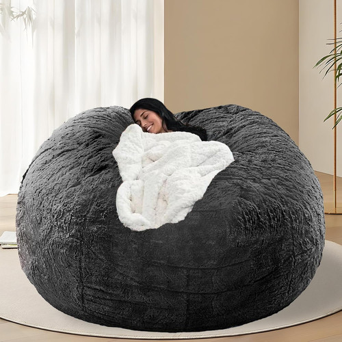 Giant 6ft faux fur bean - giant, bag