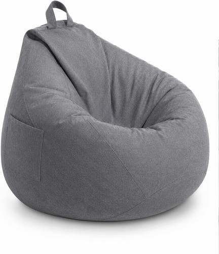 Cotton linen grey bean - grey, bag