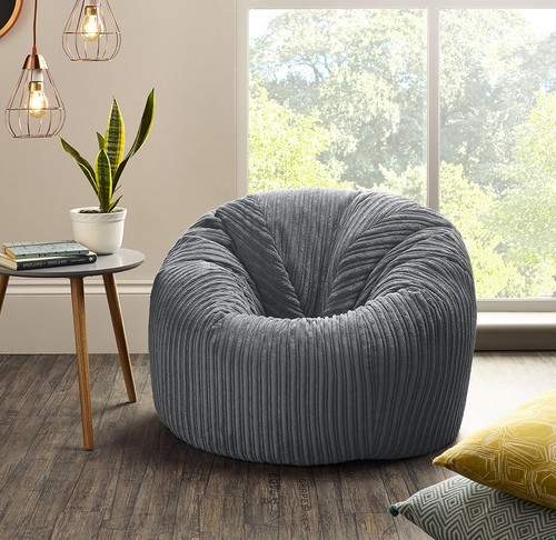 Jumbo cord beanbag chair - beanbag,